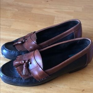 Men’s Club Room Two-Tone Brown and Black Loafers
